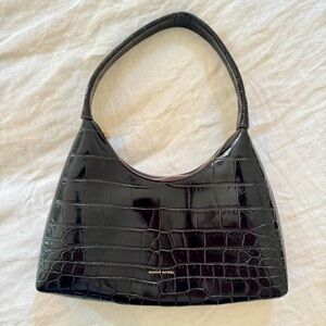 Mansur Gavriel Mini Candy Hobo — Black Croc